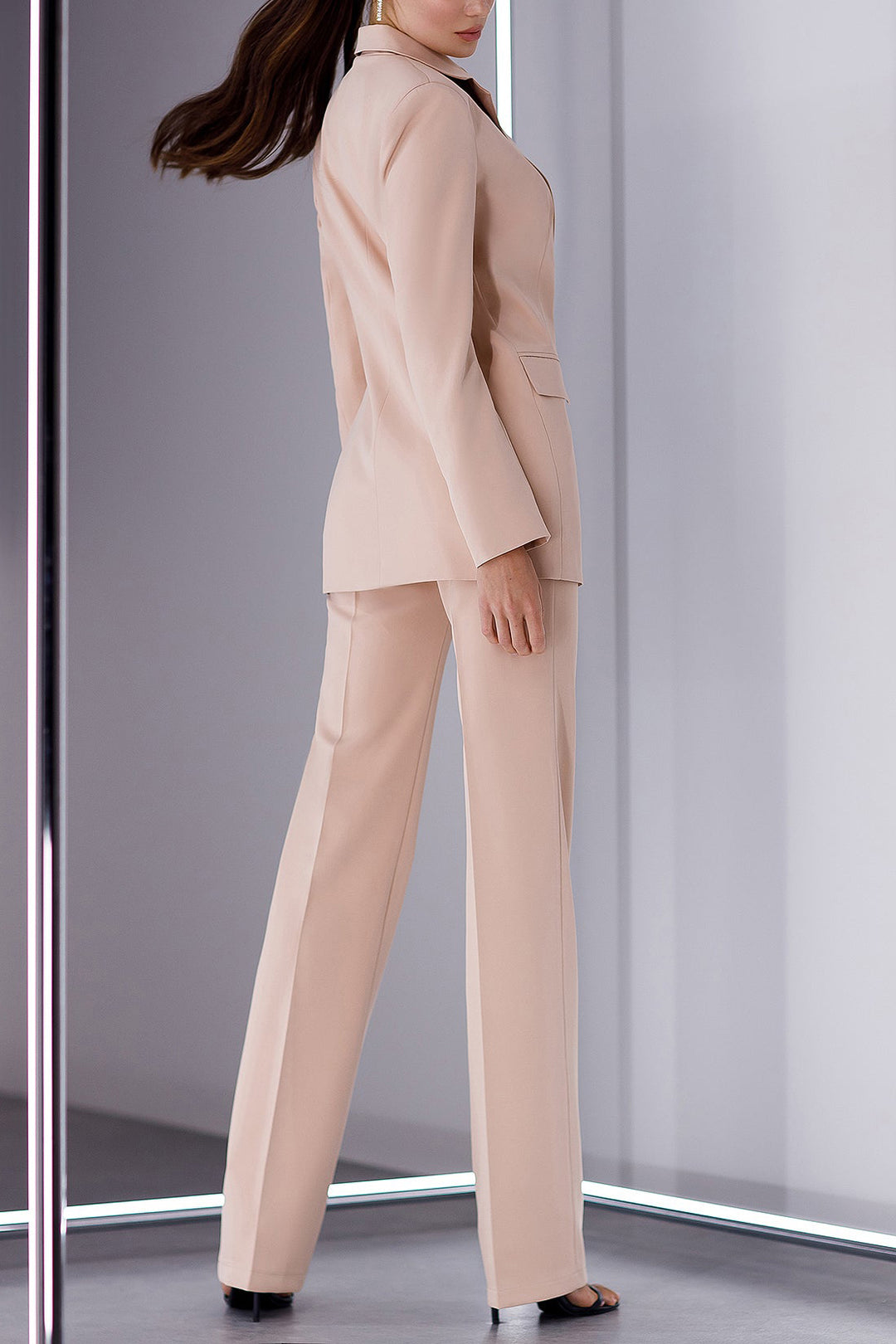 3 Piece Peak Lapel Single Double Slim Fit Women Suit (Blazer+Vest+Pants）