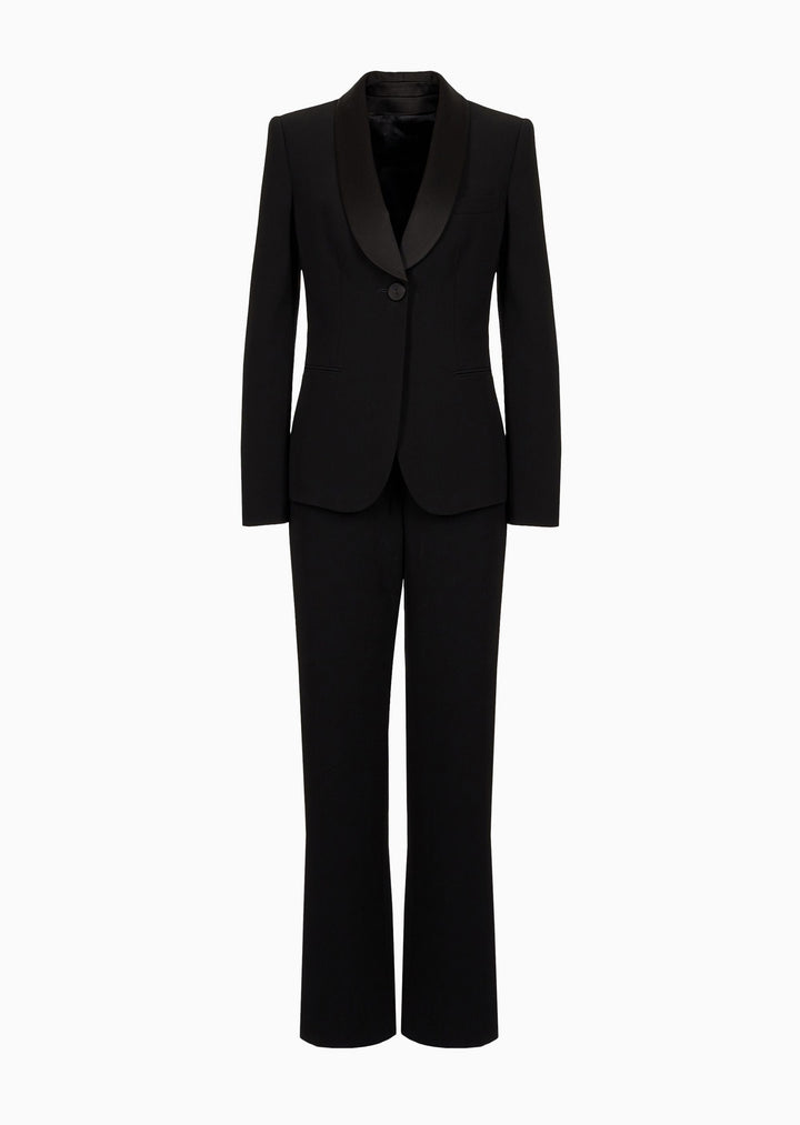 solovedress 2 Piece Business Casual Shawl Lapel Women's Suit (Blazer+Pants)