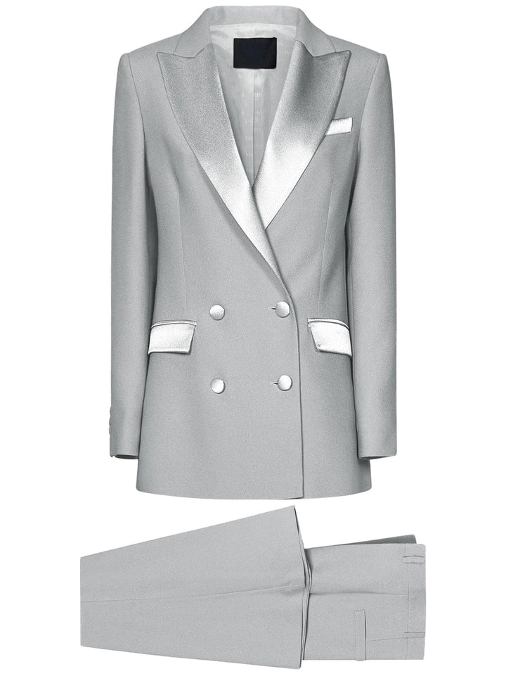 solovedress 2 Piece Double Breasted Peak Lapel Fashion Slim Women's Suit