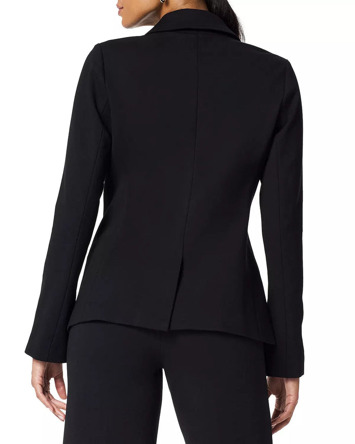 solovedress All Black 2 Piece Casual Notch Lapel Women Suit