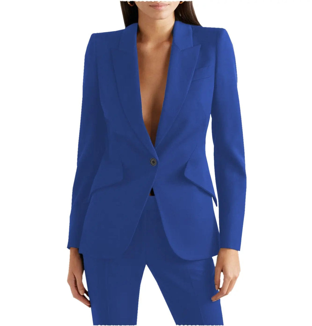 solovedress Fashion 2 Pieces Women Suit Peak Lapel Blazer