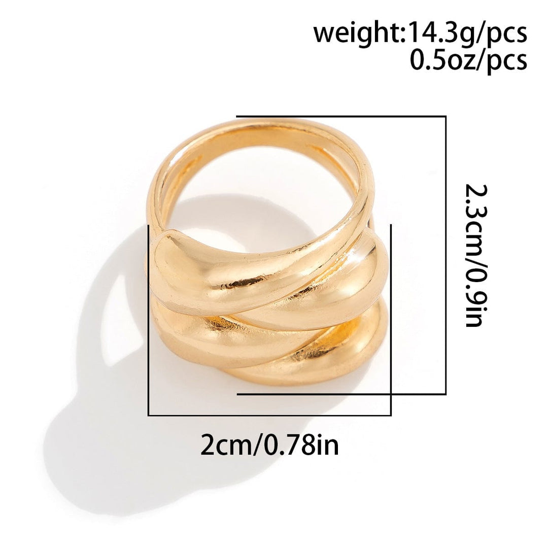 solovedress Women's Fashion Shiny Metal Rings