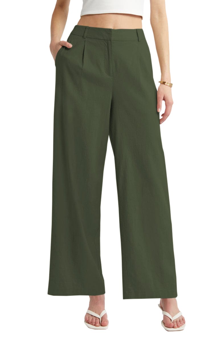 solovedress Women's Linen Casual Pants